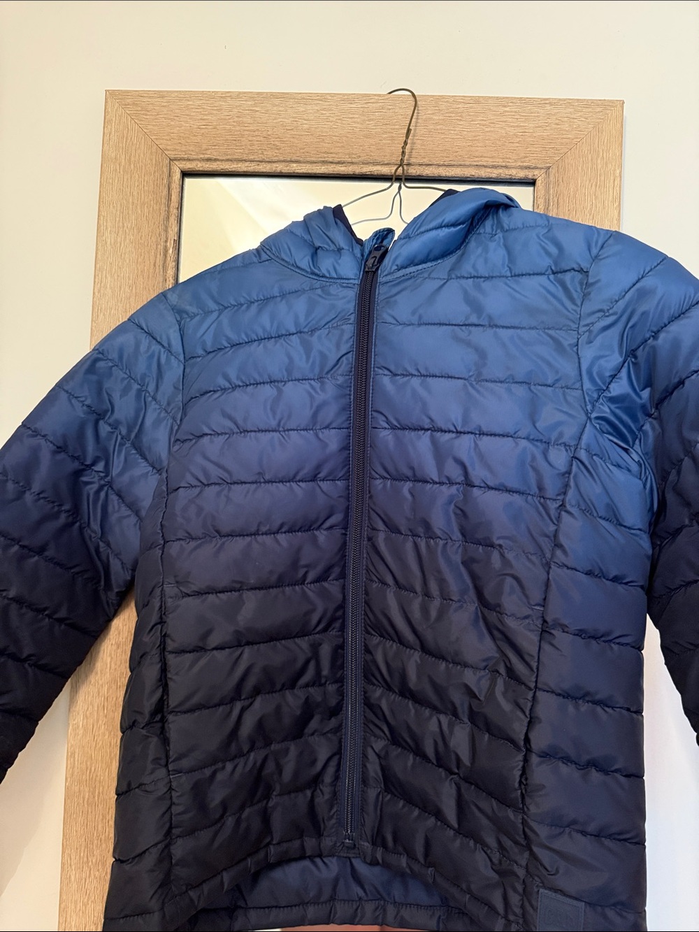 GAP Kids Light Blue and Navy Recycled Puffer Jacket